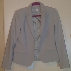 Calvin Klein Women's Tan Blazer Size 8